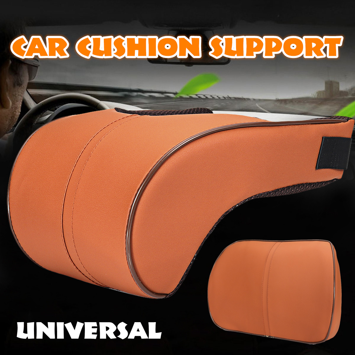 Adjustable Leather Slow Rebound Cotton Car Neck Waist Lumbar Protector Headrest Pillow Automobile Cushion 