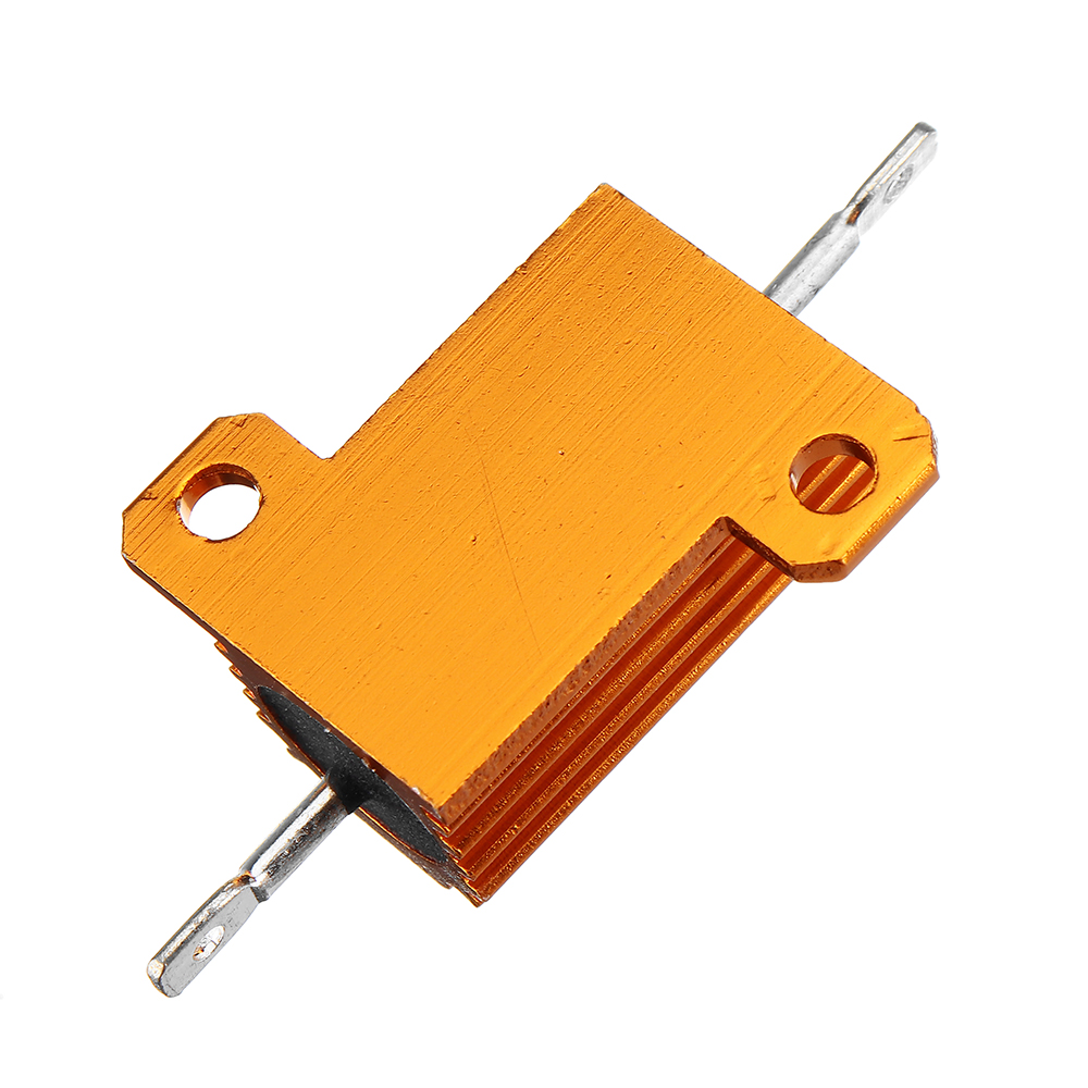 3 pcs RX24 25 W 20R 20RJ Metal Alumínio Caso Resistor De Alta Potência De Metal Dourado Shell Caso Resistor Resistência Do Dissipador