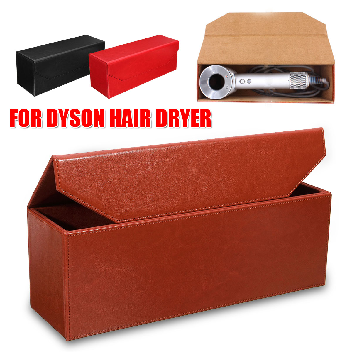 PU Hair Dryer Hard Carry Case Cover Storage Bag Gift Box For Dyson Hair Dryer