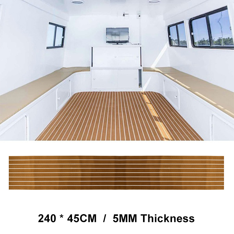 2400x450x5mm Marine Boat Flooring EVA Foam Yacht Teak Decking Sheet Carpet Floor