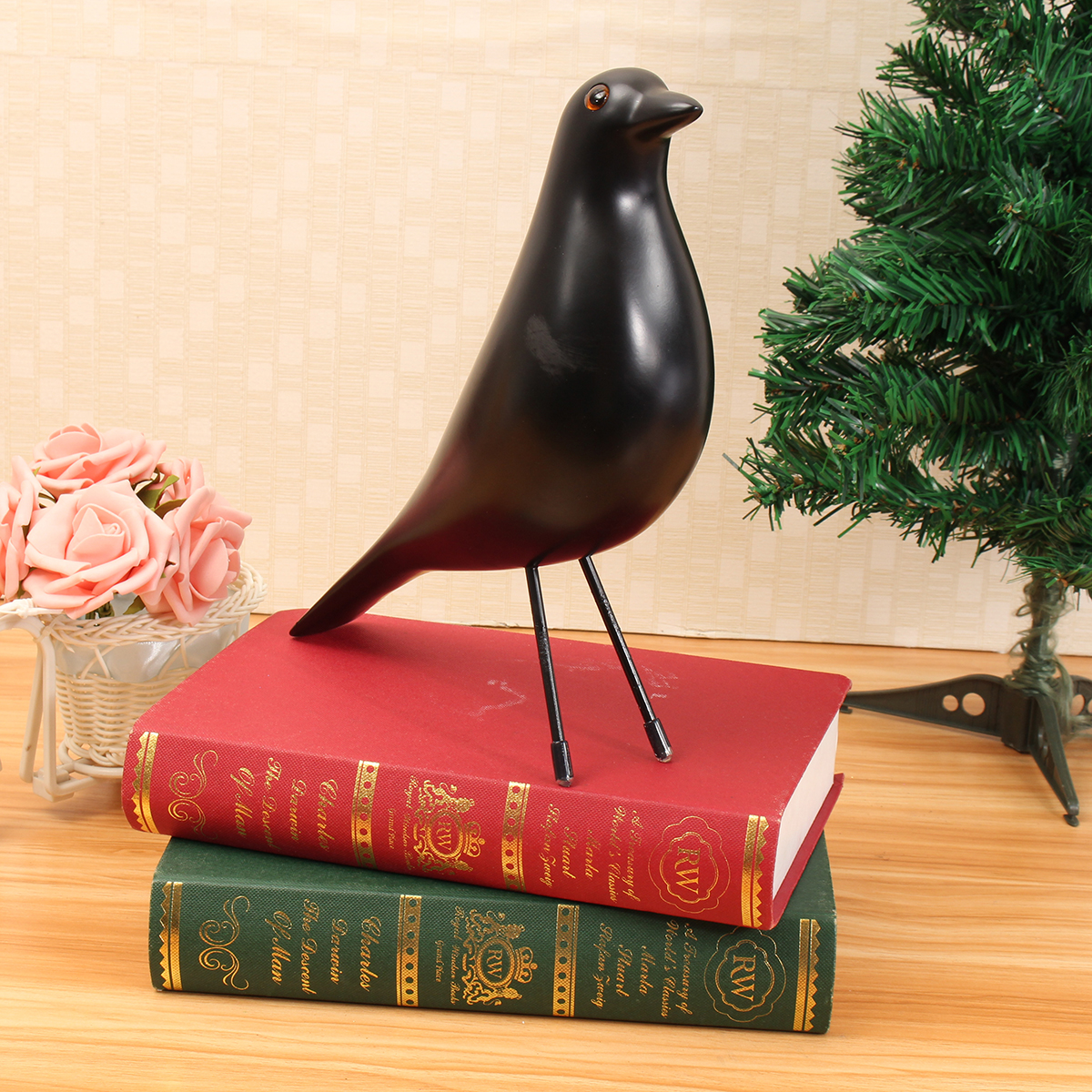 11'' Bird Desk Ornament House Resin Pigeon Gift Office Home Window Table Decorations