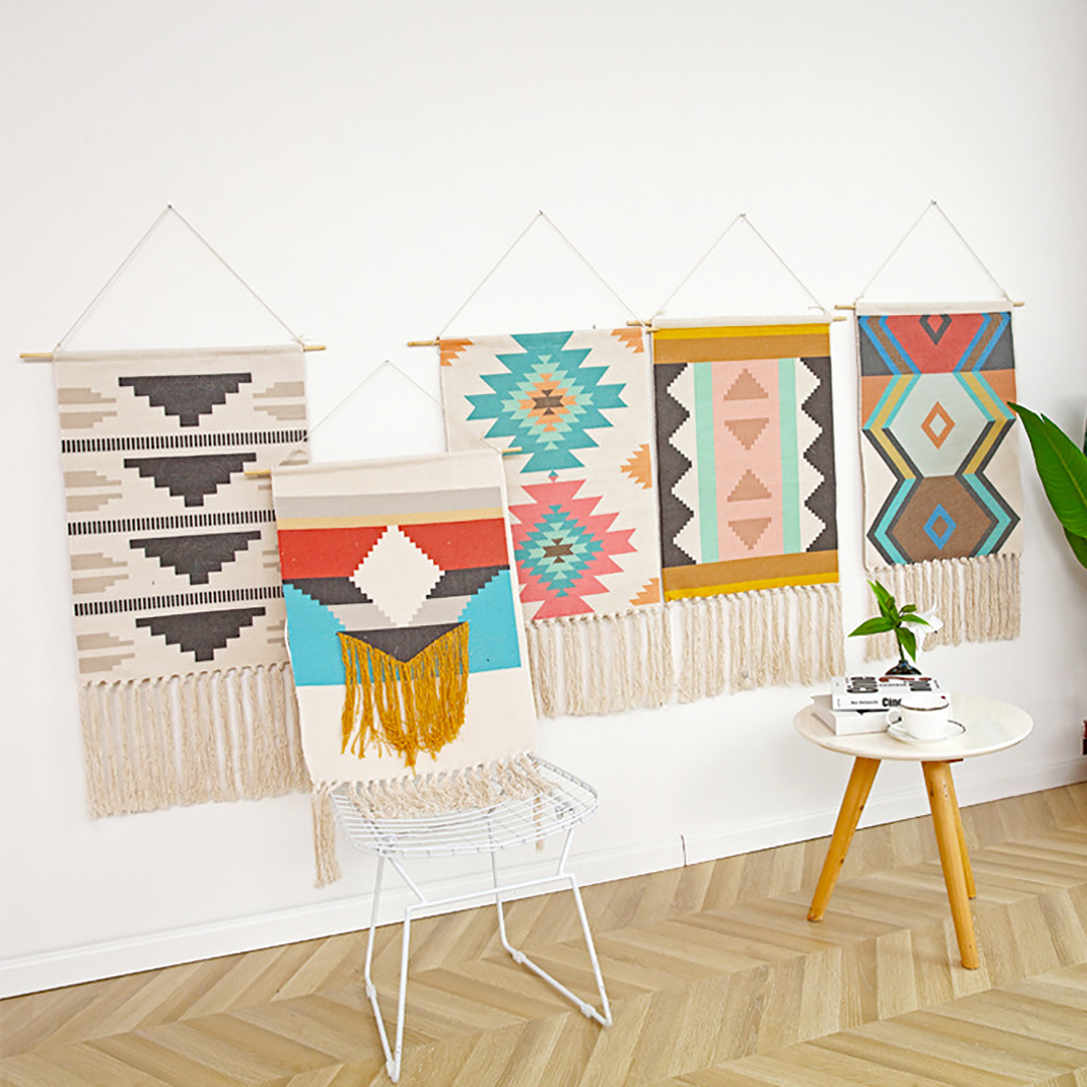 Tapestry Macrame Wall Hanging Chic Bohemian Home Room Decoration Geometric Art Mat