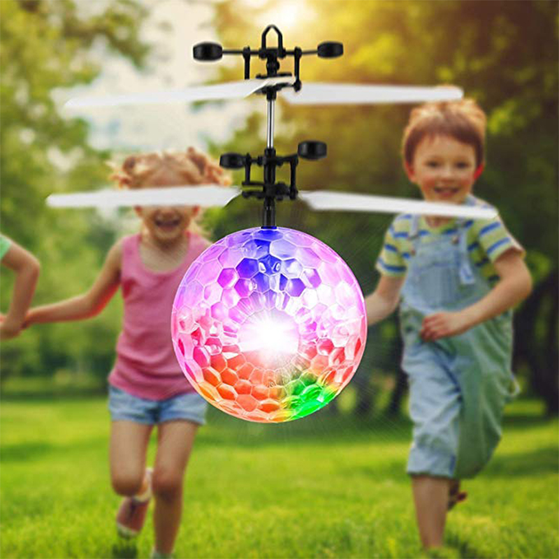 Flying Ball Infrared Induction Crystal Flashing LED Light Toys USB Rechargeable for Kids Birthday Christmas Gifts - Photo: 3