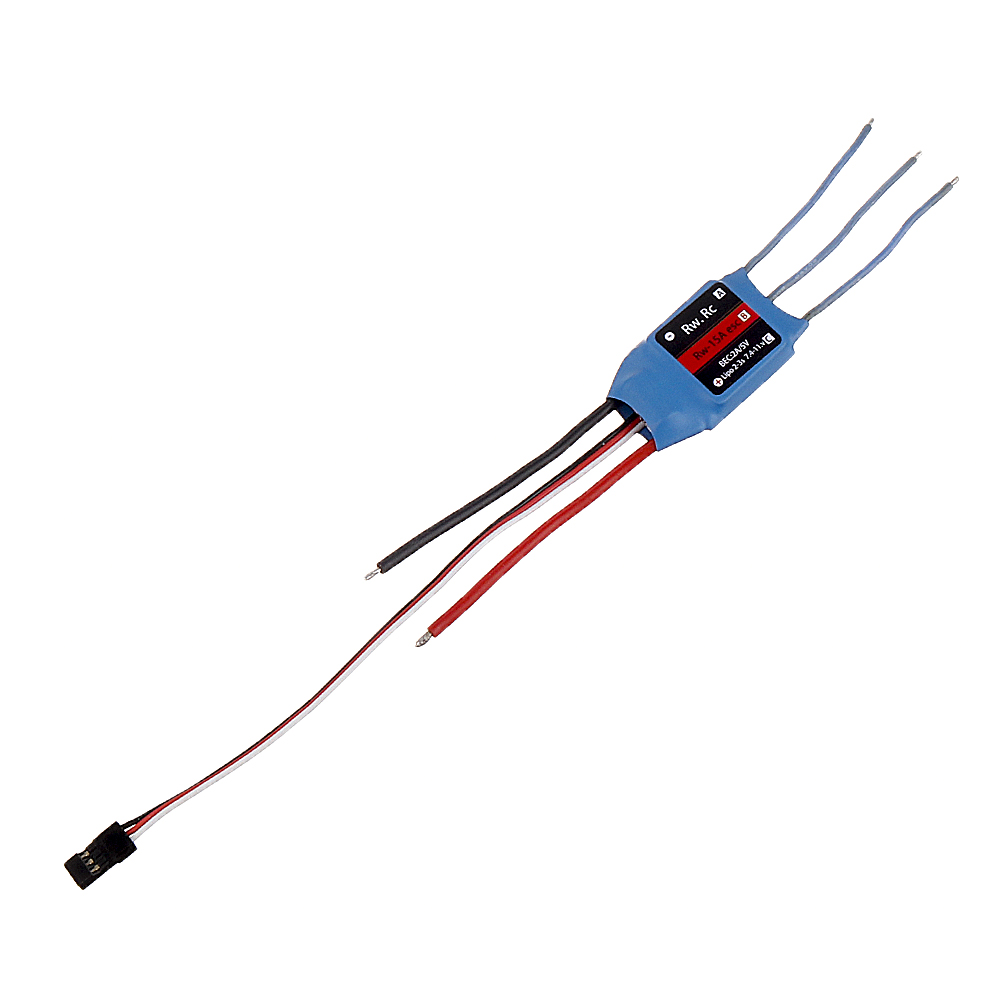 2 PCS RW.RC 15A Brushless ESC 5V2A BEC 2S 3S for RC Models Fixed Wing Airplane Drone - Photo: 3