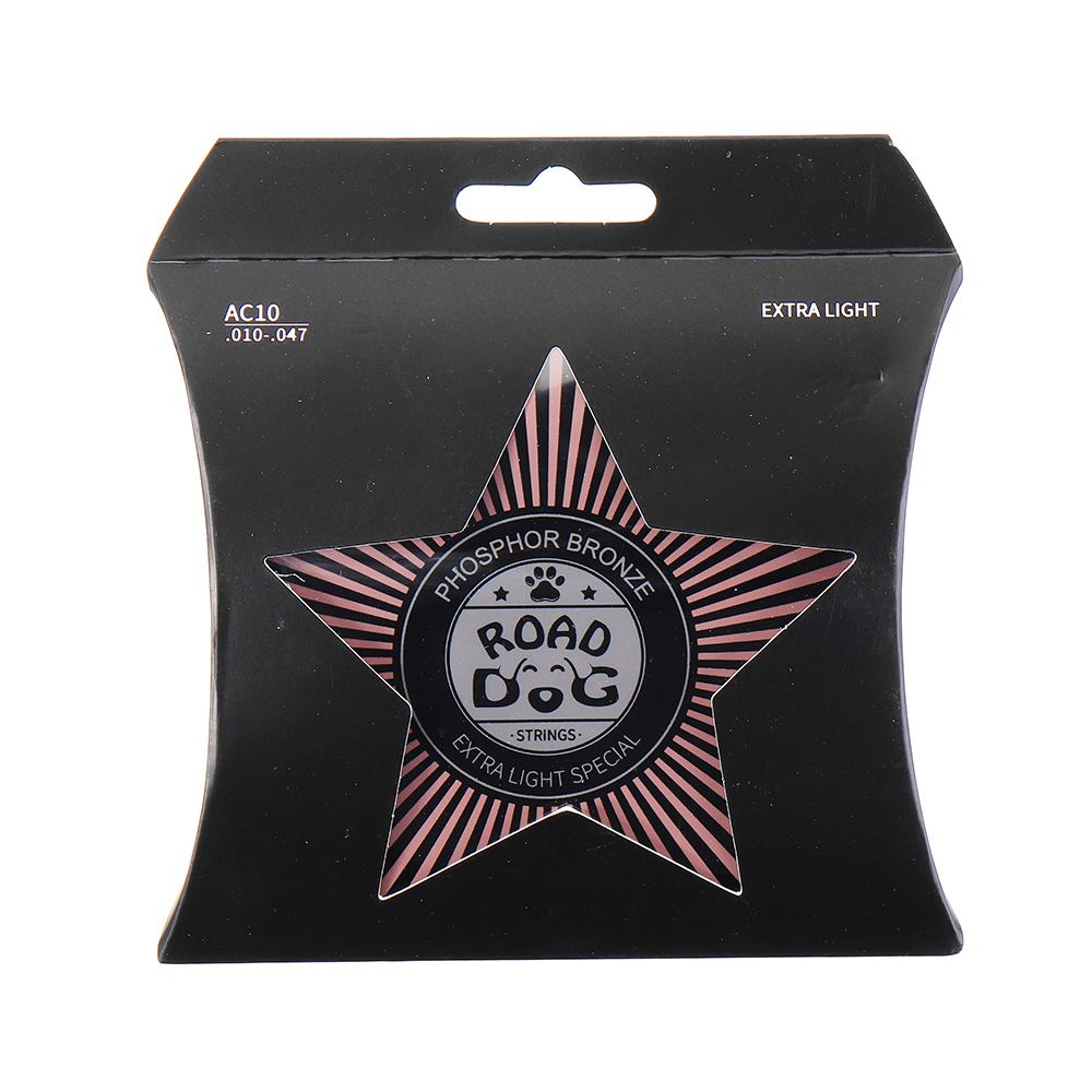 5 Sets ROAD DOG AC10 Ultra-thin Coating Softer Phosphorus Copper String Electric Guitar Strings - Photo: 9
