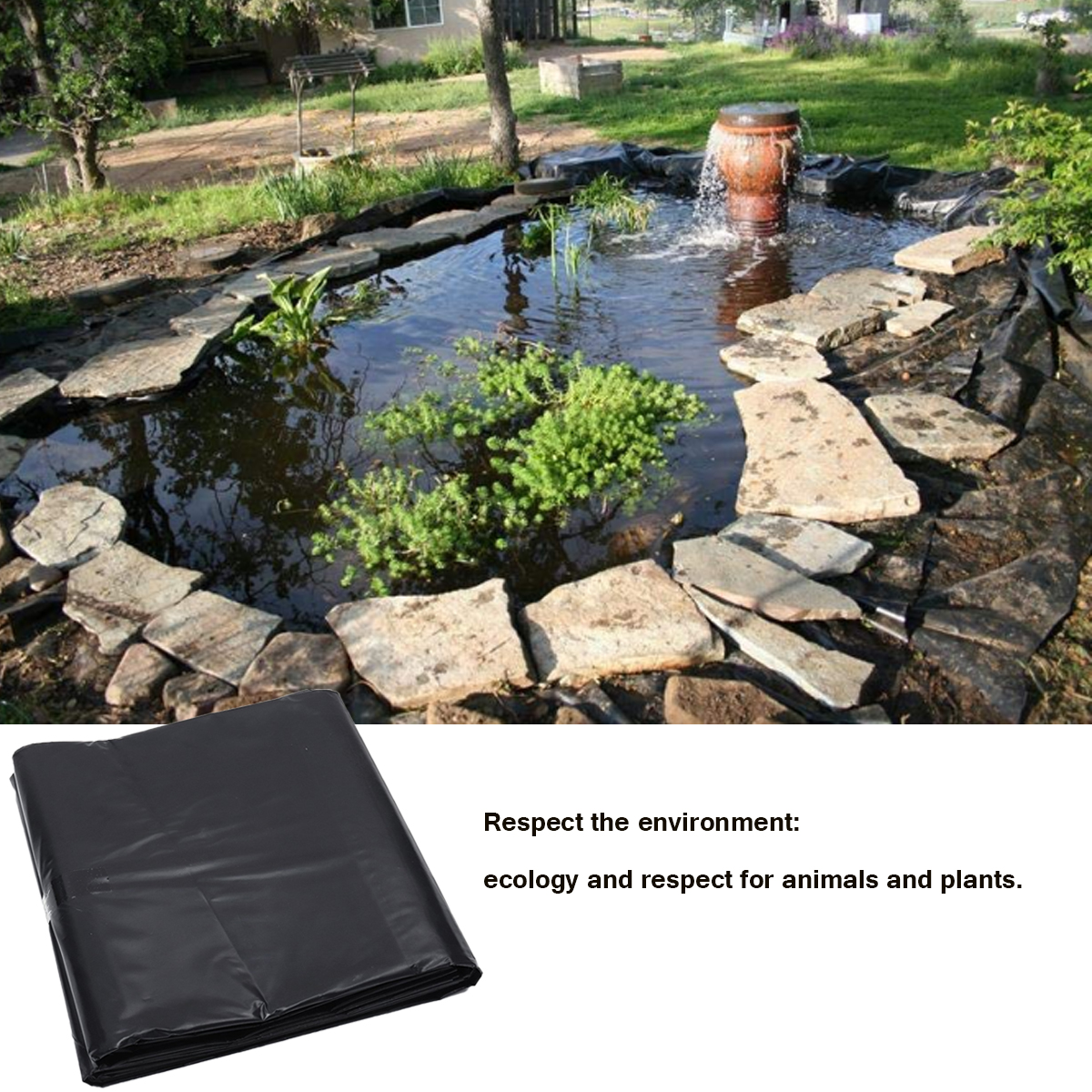 Fish Pond Liners Impermeable Membrane Waterproof Garden Landscaping Pools Membrane