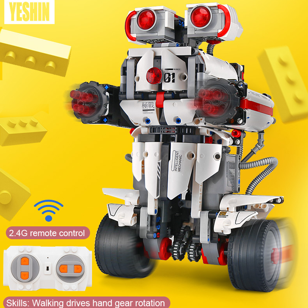Mofun 2.4G DIY Programmable Self-Balance Block Building App Control Built-in Spenker Smart Robot Toy - Photo: 6