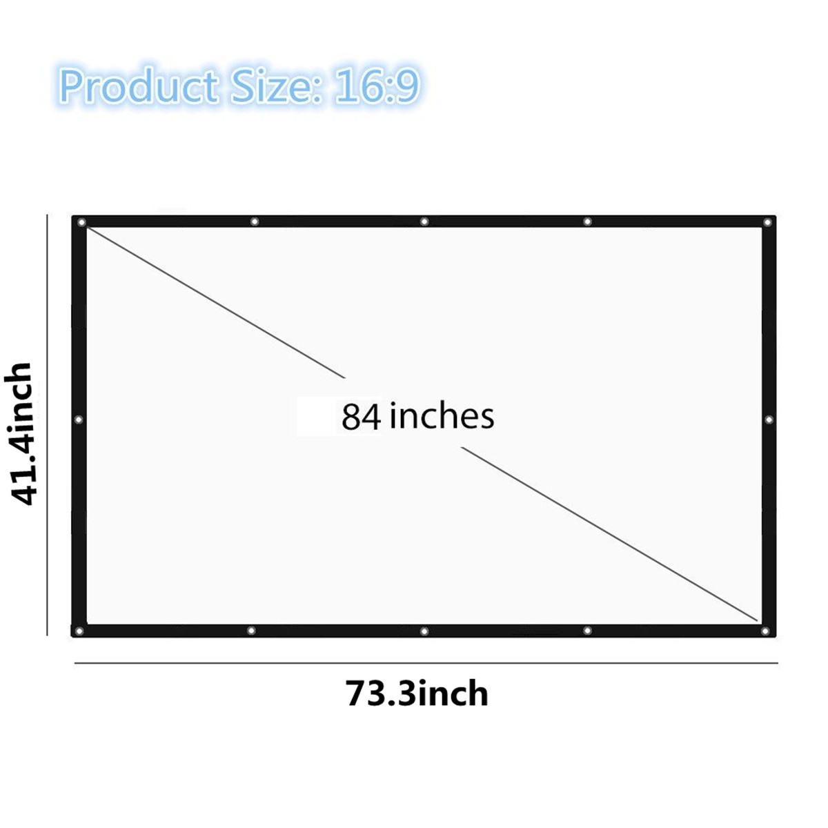  84' inch Projector Screen Home Cinema Theater Projection Screen 16:9