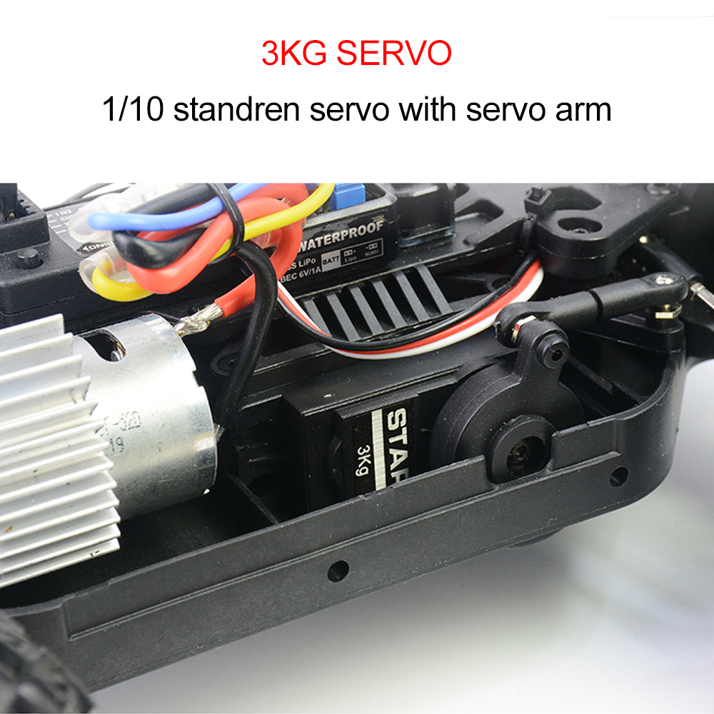 K12 1/16 2.4G 2CH 4WD High Speed RC Car Off-road Vehicle Models Truck With 3kg Servo - Photo: 8