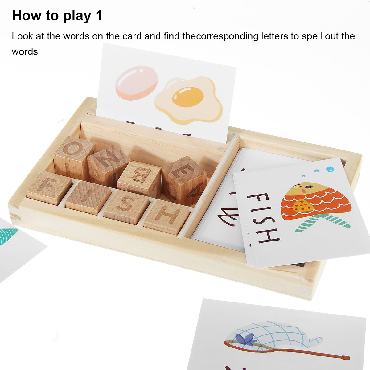 Alfabeto Bloco Bloco Brinquedos Quebra Cabeça Papelão Cartão Inglês Aprendizagem Precoce