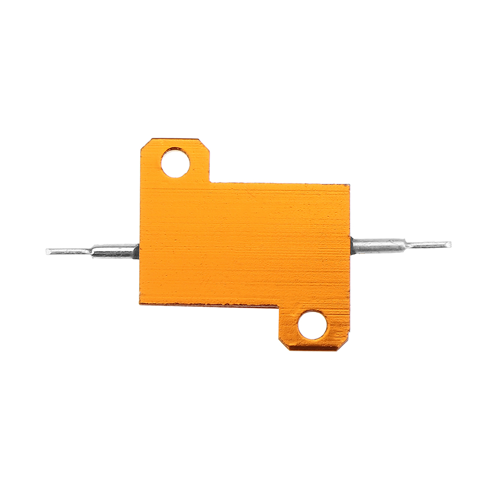 3 pcs RX24 25 W 20R 20RJ Metal Alumínio Caso Resistor De Alta Potência De Metal Dourado Shell Caso Resistor Resistência Do Dissipador