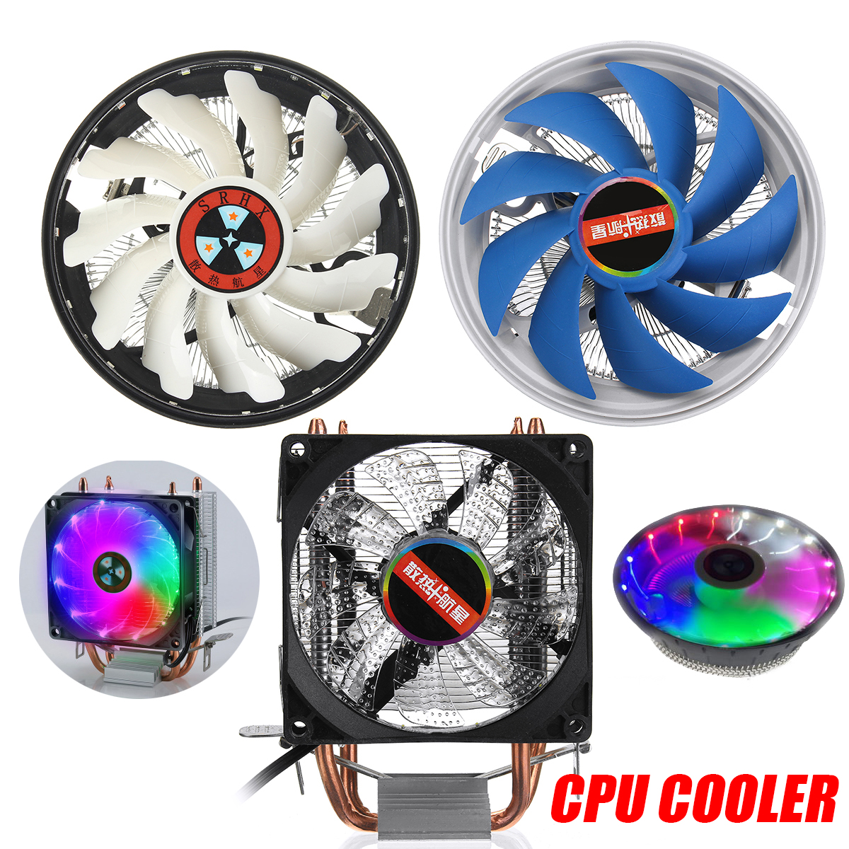 120x120x25mm 12VDC LED Fan CPU Cooler Cooling Fan for Intel775/1155/1151 amd downforce 