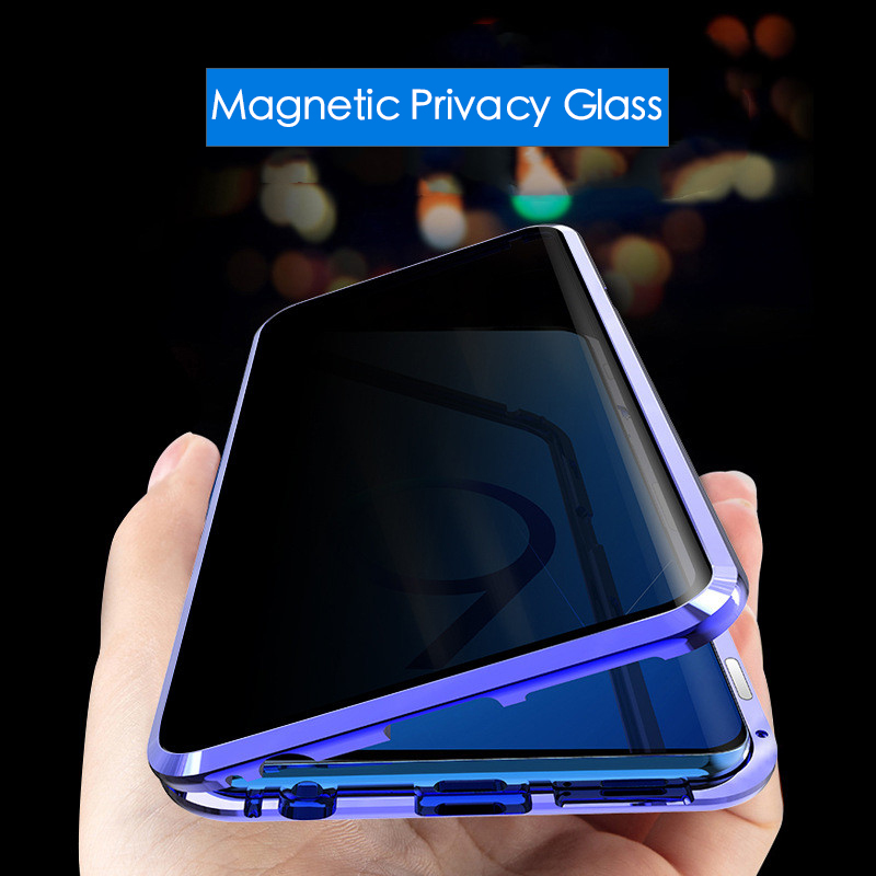 Bakeey Anti-peeping Magnetic Adsorption Metal Double-sided Tempered Glass Protective Case For Samsung Galaxy S9/S9 Plus/S9+