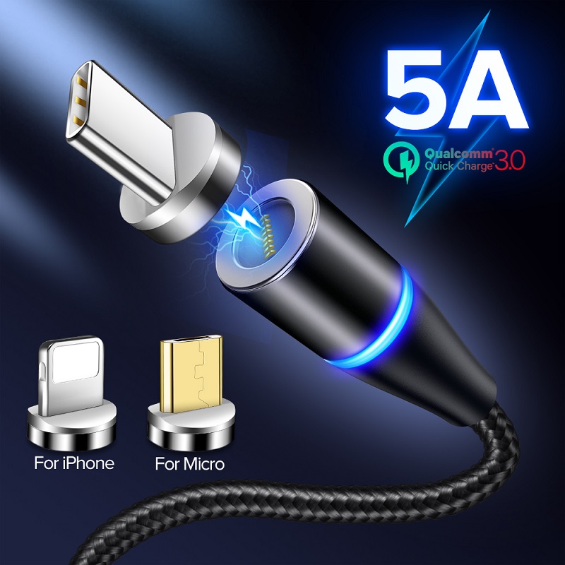 Bakeey 5A Type C Micro USB Magnetic Fast Charging Data Cable For Huawei P30 Pro Mate 30 Mi9 9Pro S10+ Note10