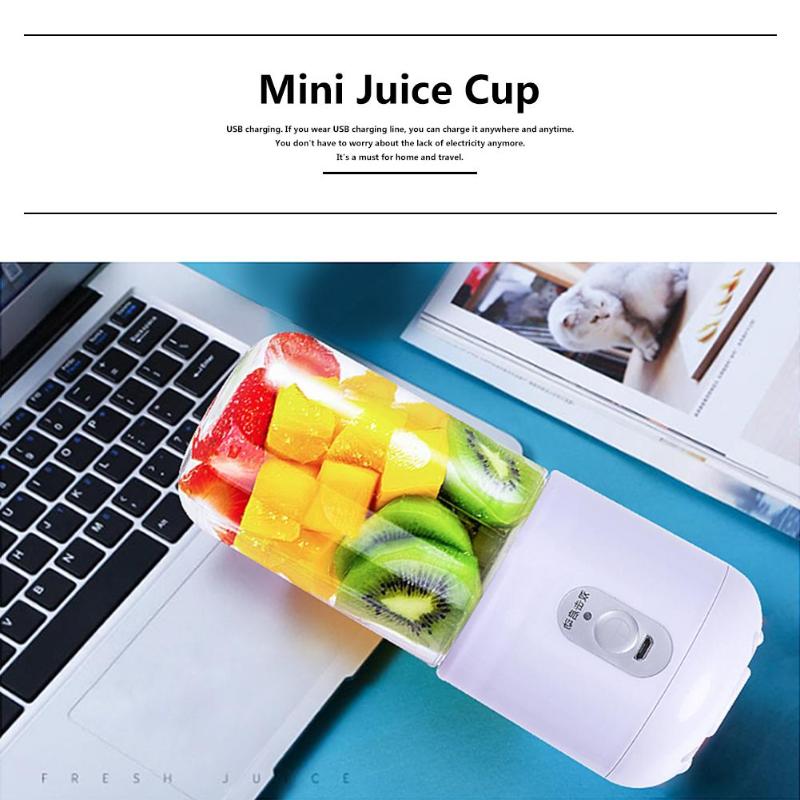 Bakeey 260ml USB Rechargeable Portable Electric Juice Cup Juice Blender Fruit Mixer Six Blade Mixing Machine Smoothies Baby Food Blender Extractor With Lid
