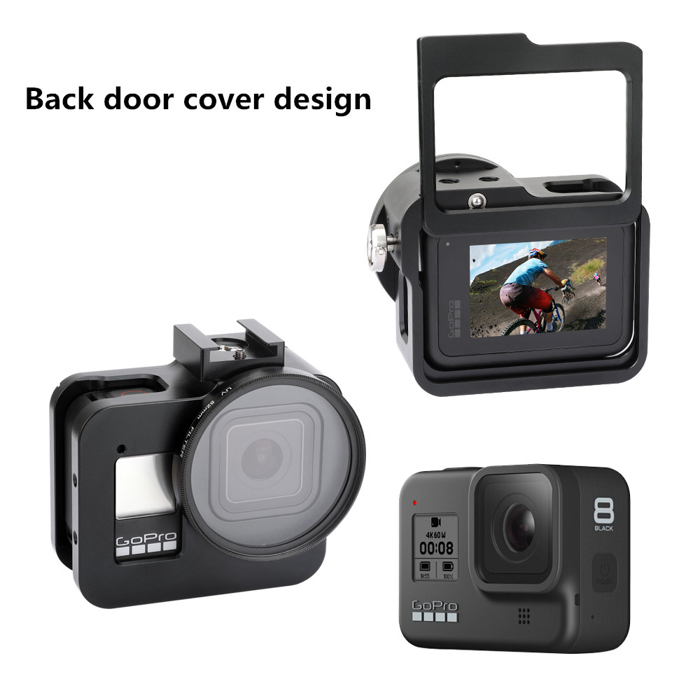 Aluminum Alloy Cage Three-way Mount Design Multi-angle Shooting Case Protective Frame Protective Case For GoPro Hero 8 Black Camera Accessories - Photo: 5