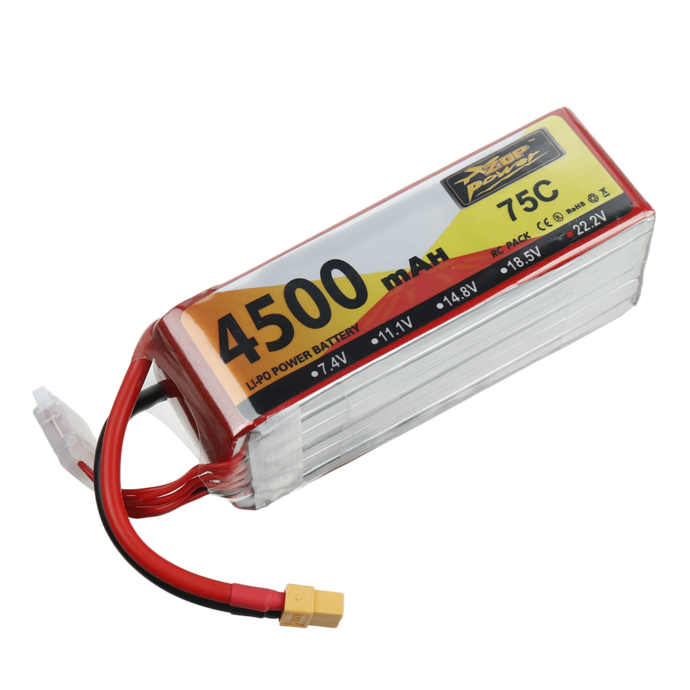 ZOP Power 22.2V 4500mAh 75C 6S Lipo Battery XT60 Plug for ALZRC Devil 505 FAST RC Helicopter - Photo: 3