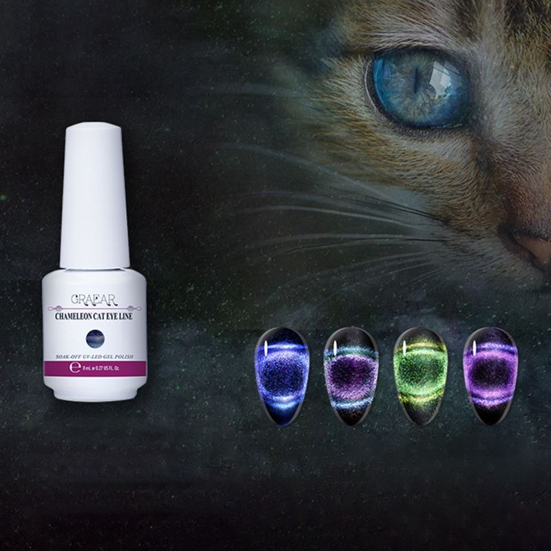Super Galaxy Cat Eye Gel 8ml 5D Chameleon Cat Eyeliner Starry Phototherapy UV Gel  Nail