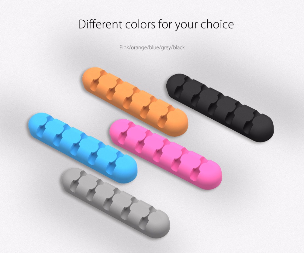 ORICO CBS5 Cable Winder Earphone Cable Organizer Wire Storage Silicon Cable Holder Clips For MP3 MP4 Mouse Earphone