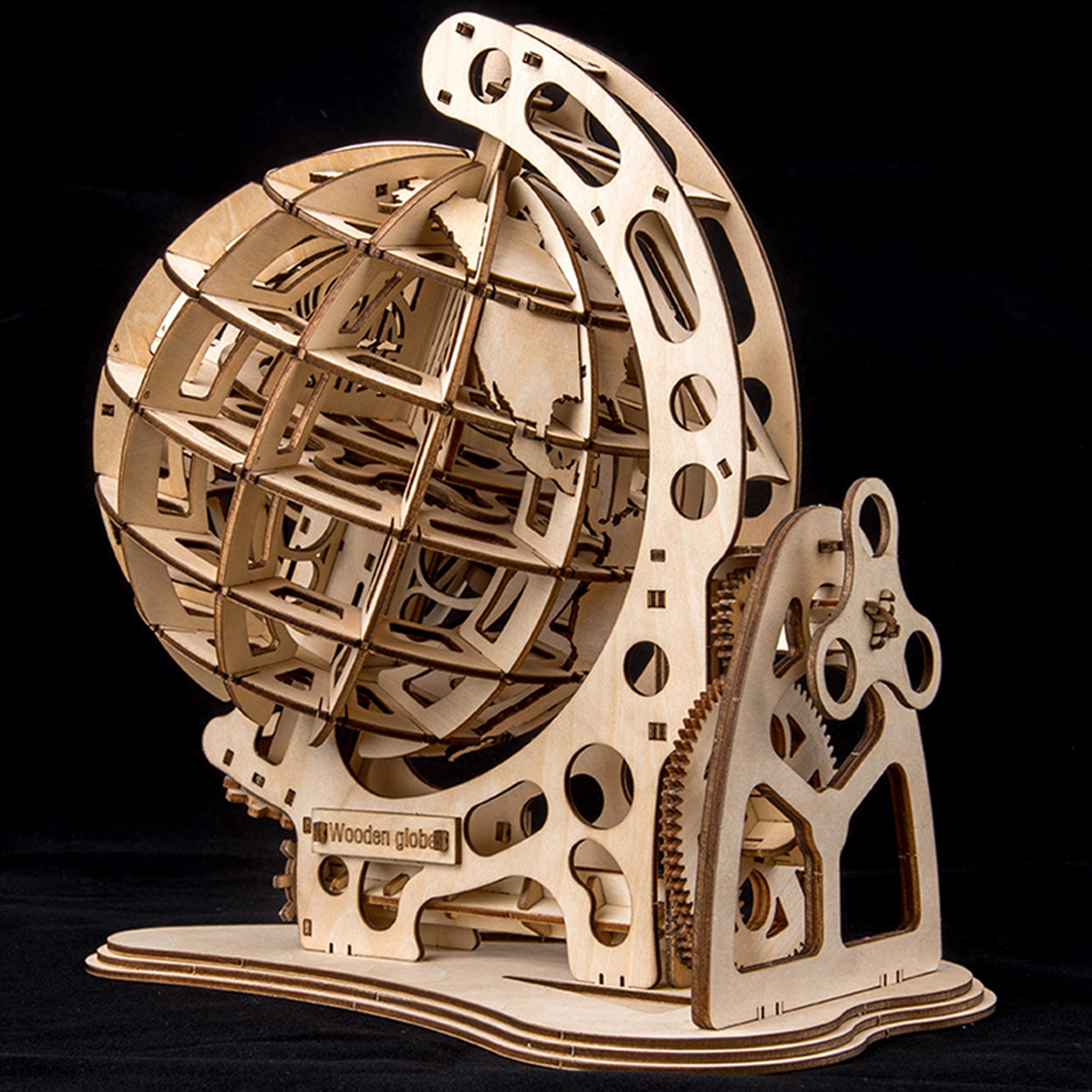 Wooden Pendulum Globe Model Ornaments Assemble Toys - Photo: 2