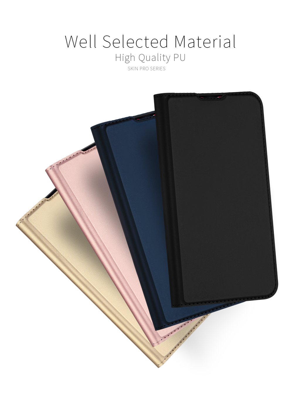 DUX DUCIS Flip Magnetic with Wallet Card Slot PU Leather Protective Case for Xiaomi Redmi Note 8 Pro Non-original