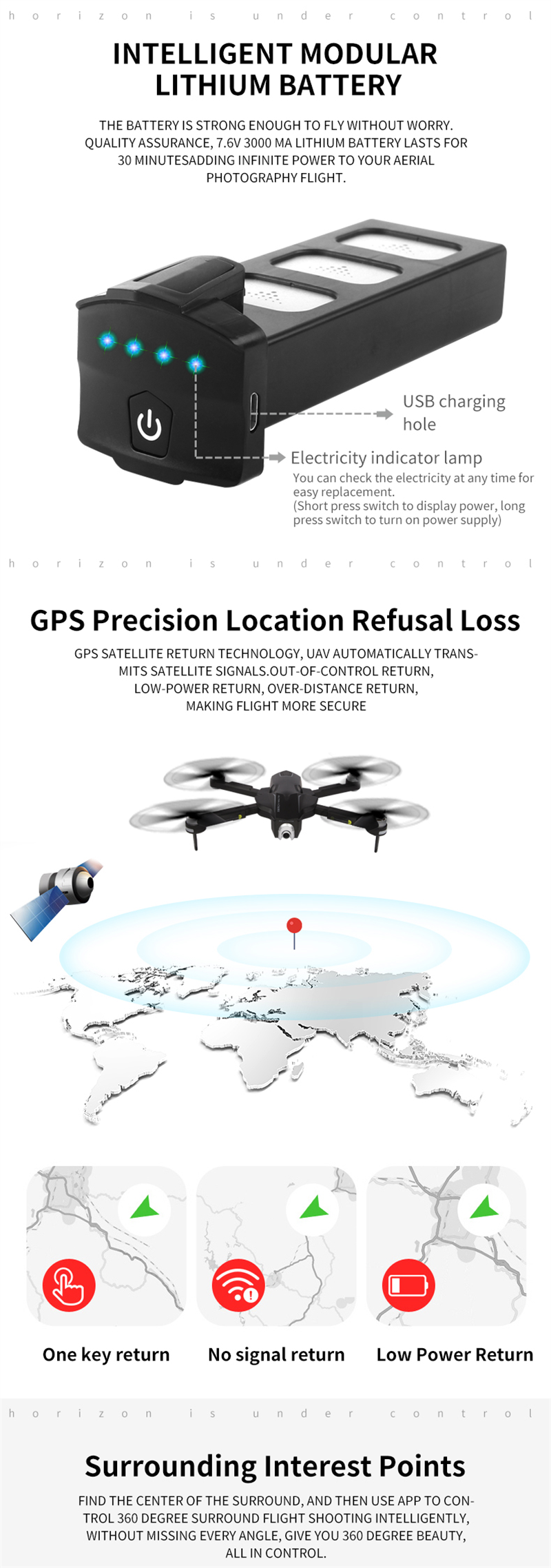 XMR/C M8 5G WIFI FPV GPS With 4K Ultra HD Camera 30 Mins Flight Time Brushless Foldable RC Drone Quadcopter RTF - Photo: 3