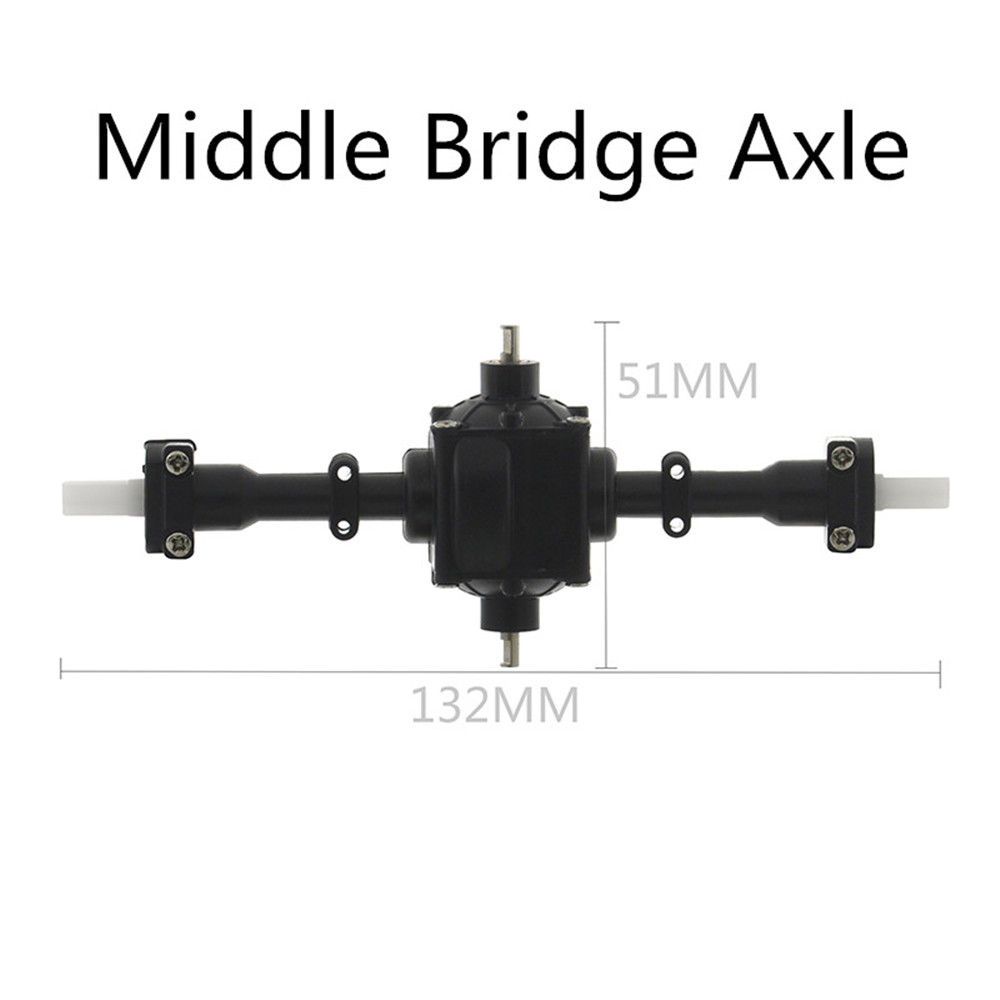 3PCS Front Middle Rear Bridge Axle w/ Metal Gear for Q60 Q64 EAT02 FY004A B36 MN77 1/16 6WD RC Car - Photo: 2