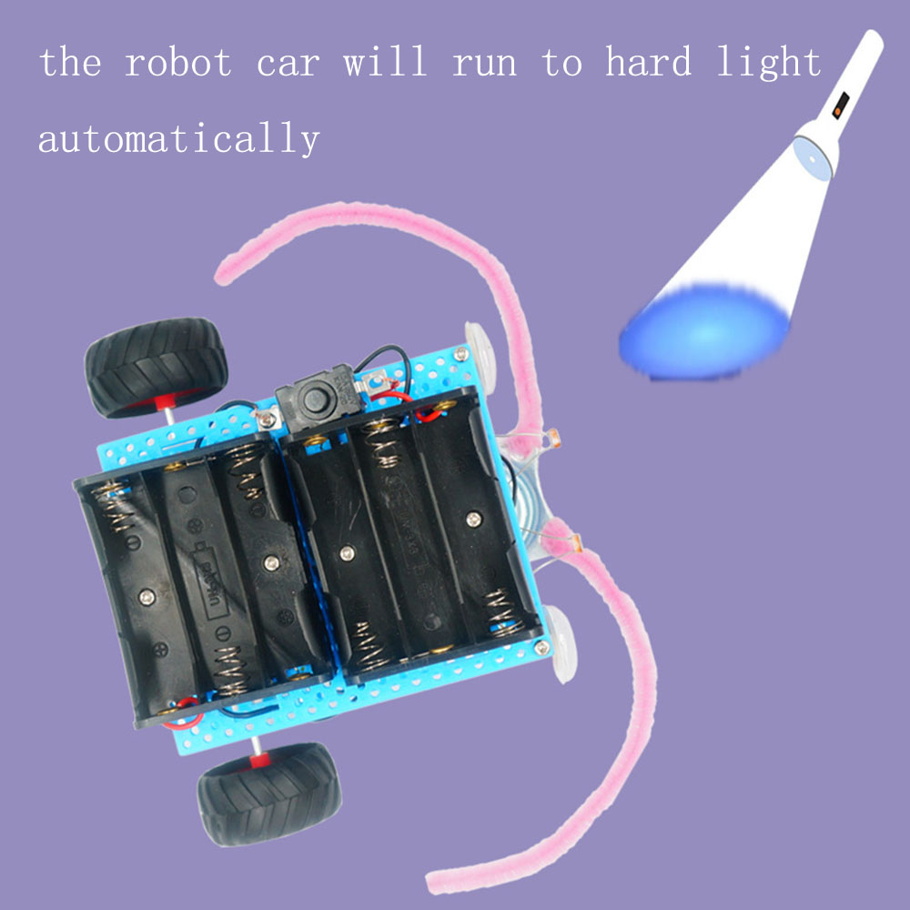 Real Maker DIY STEAM Smart Light-Sensor Phototatic Robot Car Educational Kit Toy - Photo: 2