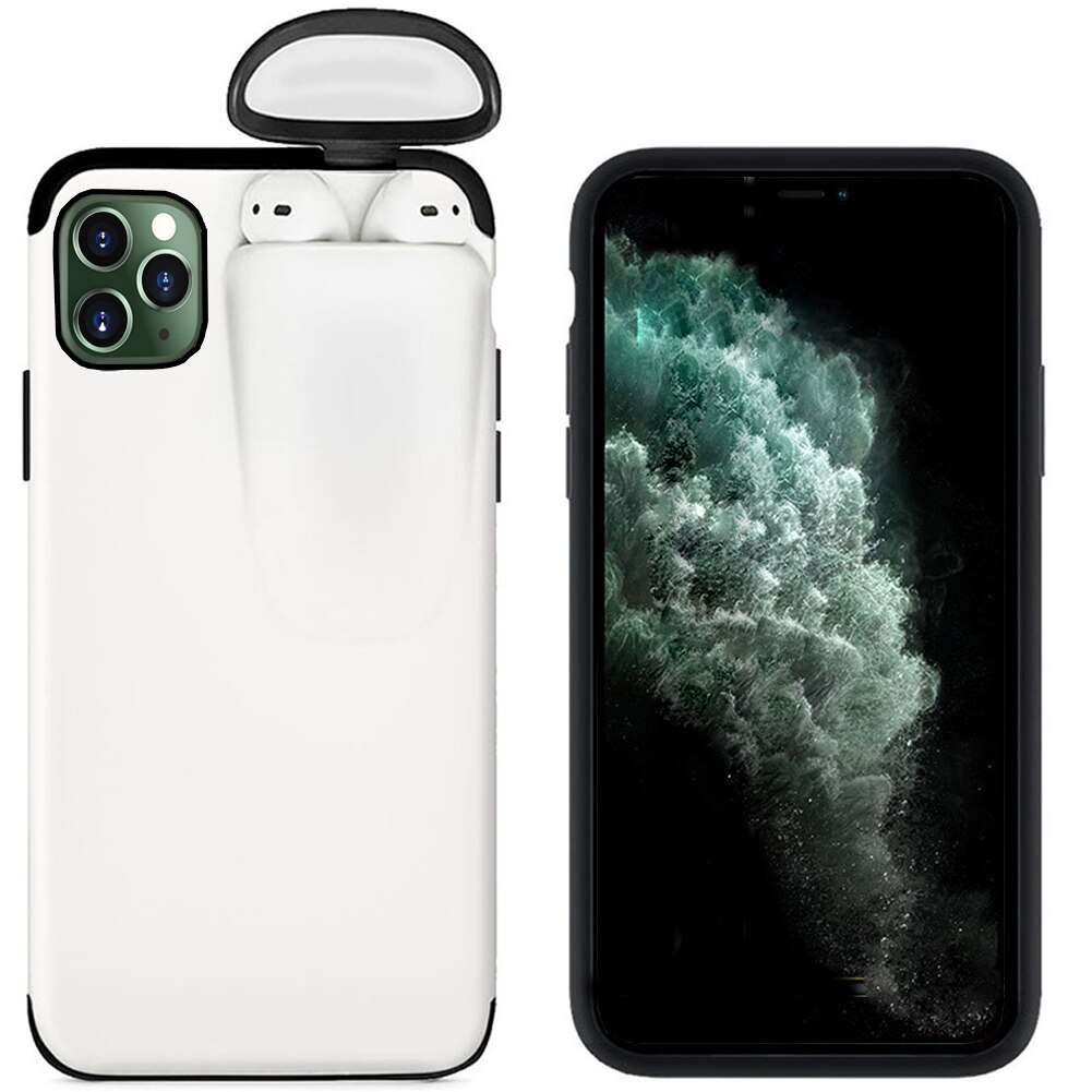 Bakeey Multifunction Creative 2 in 1 Anti-scratch Shockproof Matte PC Protective Case for iPhone 11 Pro Max 6.5 inch & Apple Airpods 1/AirPods 2