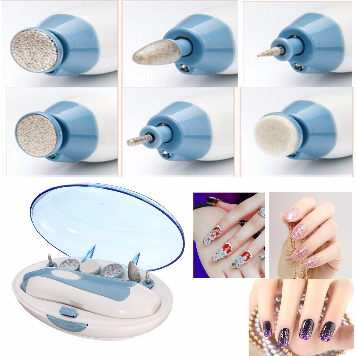 Electric Nail File Drill Kit Manicure Grooming Multi-function Pedicure Machine