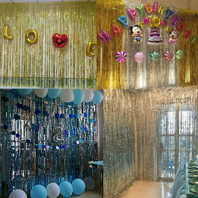Metallic Foil Fringe Rain Tassel Curtain Decor Birthday Wedding Party  Decorations