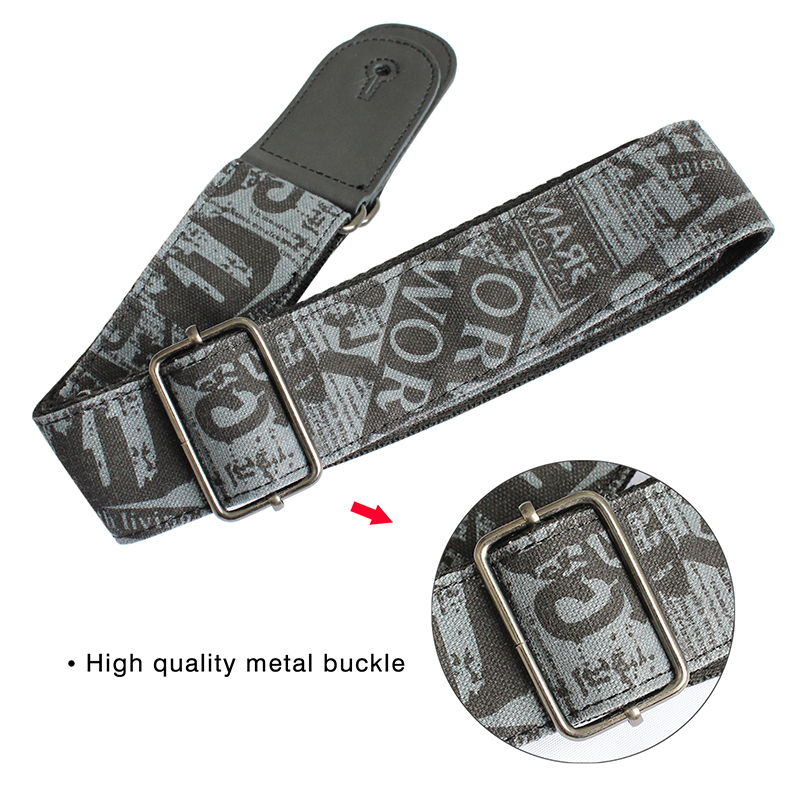 Flanger Electric Acoustic Guitar Strap Vintage National Style PU Leather Strap with Guitar Pick Holder - Photo: 11