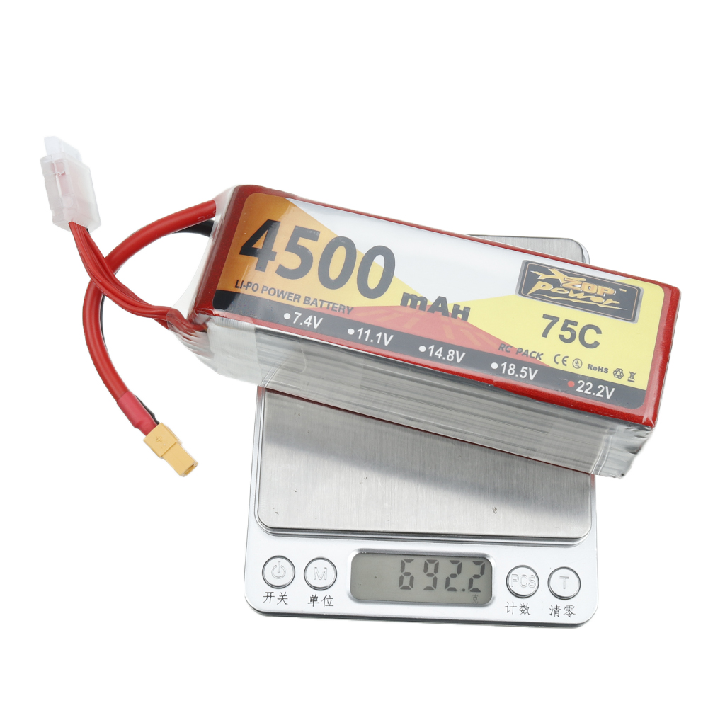 ZOP Power 22.2V 4500mAh 75C 6S Lipo Battery XT60 Plug for ALZRC Devil 505 FAST RC Helicopter - Photo: 12