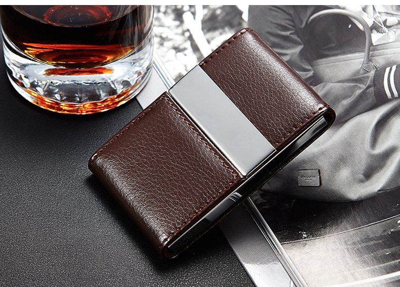 Business card holder men's fashion card case ladies large-capacity business card package File Folder