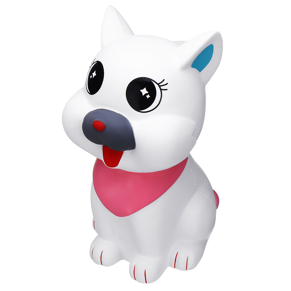 29cm Giant White Scarf Dog Squishy Slow Rebound Decompression Simulation Toy with Bag Packaging - Photo: 3