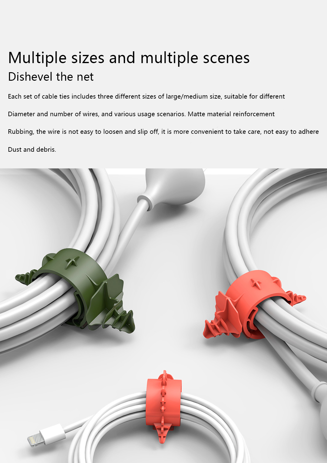 Bcase 4pcs Multi-function Dinosaur Adjustable USB Cable Earphone Wire Bobbin Winder Cable Organizer