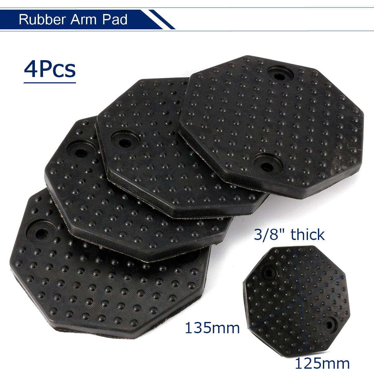 4PCS Octagon Rubber Arm Car Lift Tray Pad Accessories for Car Truck Substantial Rubber Mat