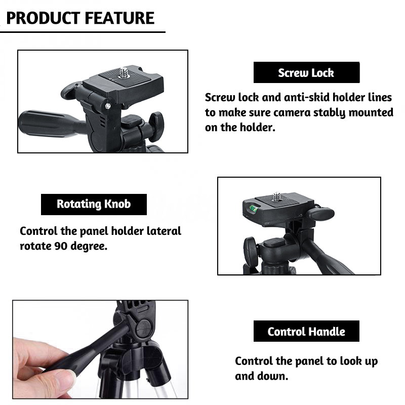 Portable Flexible Long Tripod Camera Stand bluetooth Remote Control with Phone Holder for Cell Phone