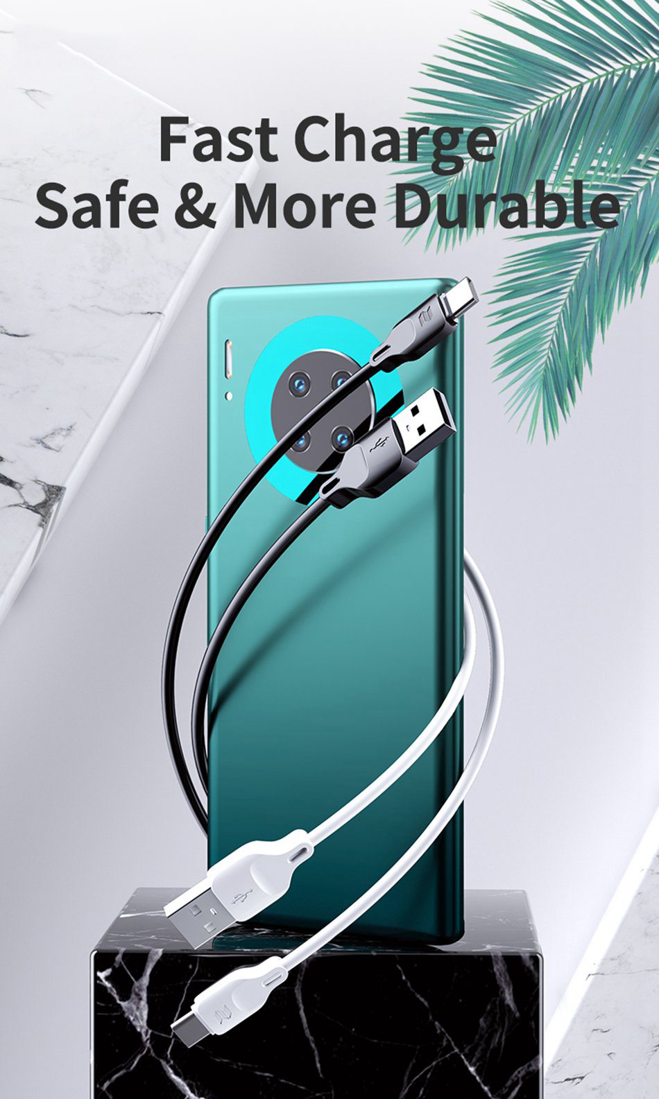 ROCK 2A Z13 Micro USB Fast Charging Data Cable For VIVO OPPO
