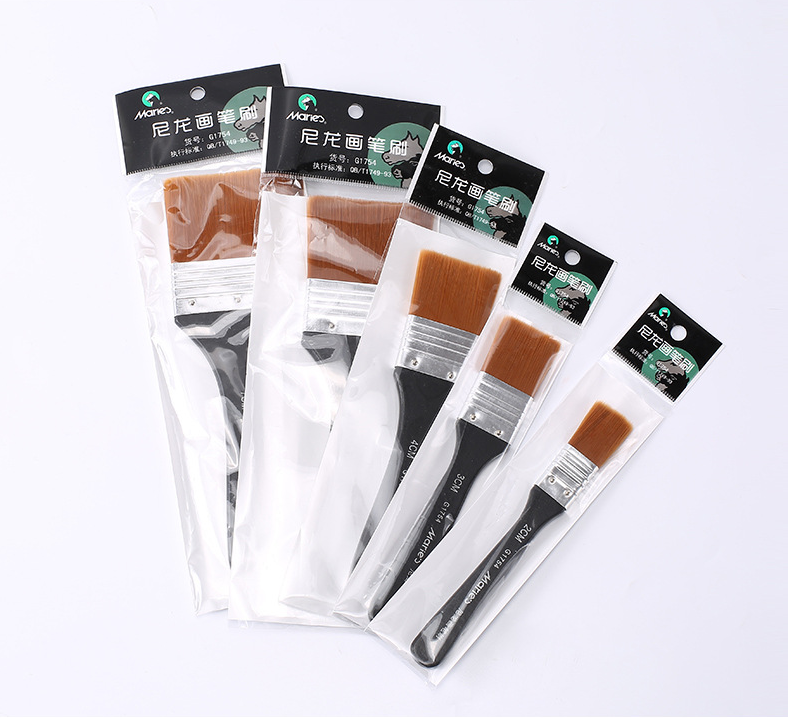Marie's G1754 1 Piece Nylon Hair Painting Brush Oil Watercolor Acrylic Various Sizes Paint Brushes School Art Supplies