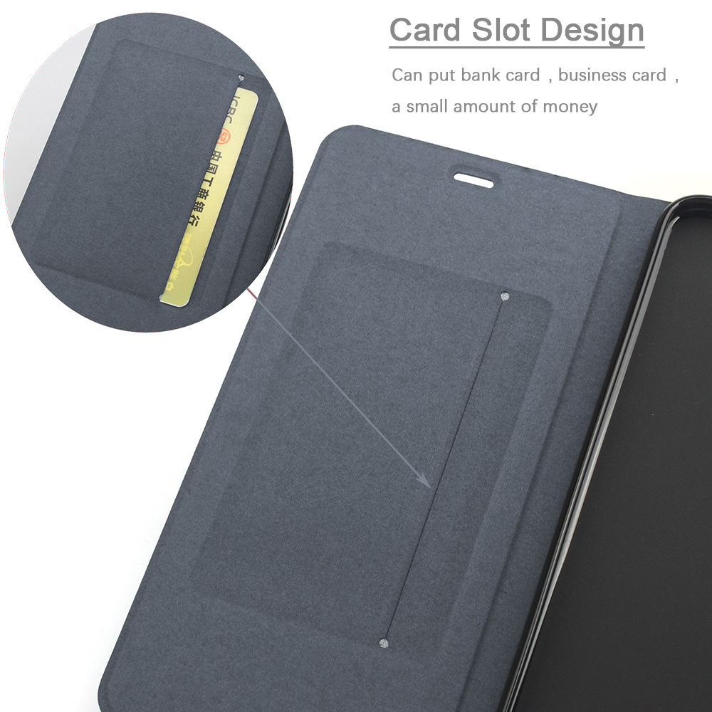 For Xiaomi Redmi 8A Case Bakeey Flip with Stand Card Slot Full Body Brushed Leather Shockproof Soft Protective Case Non-original