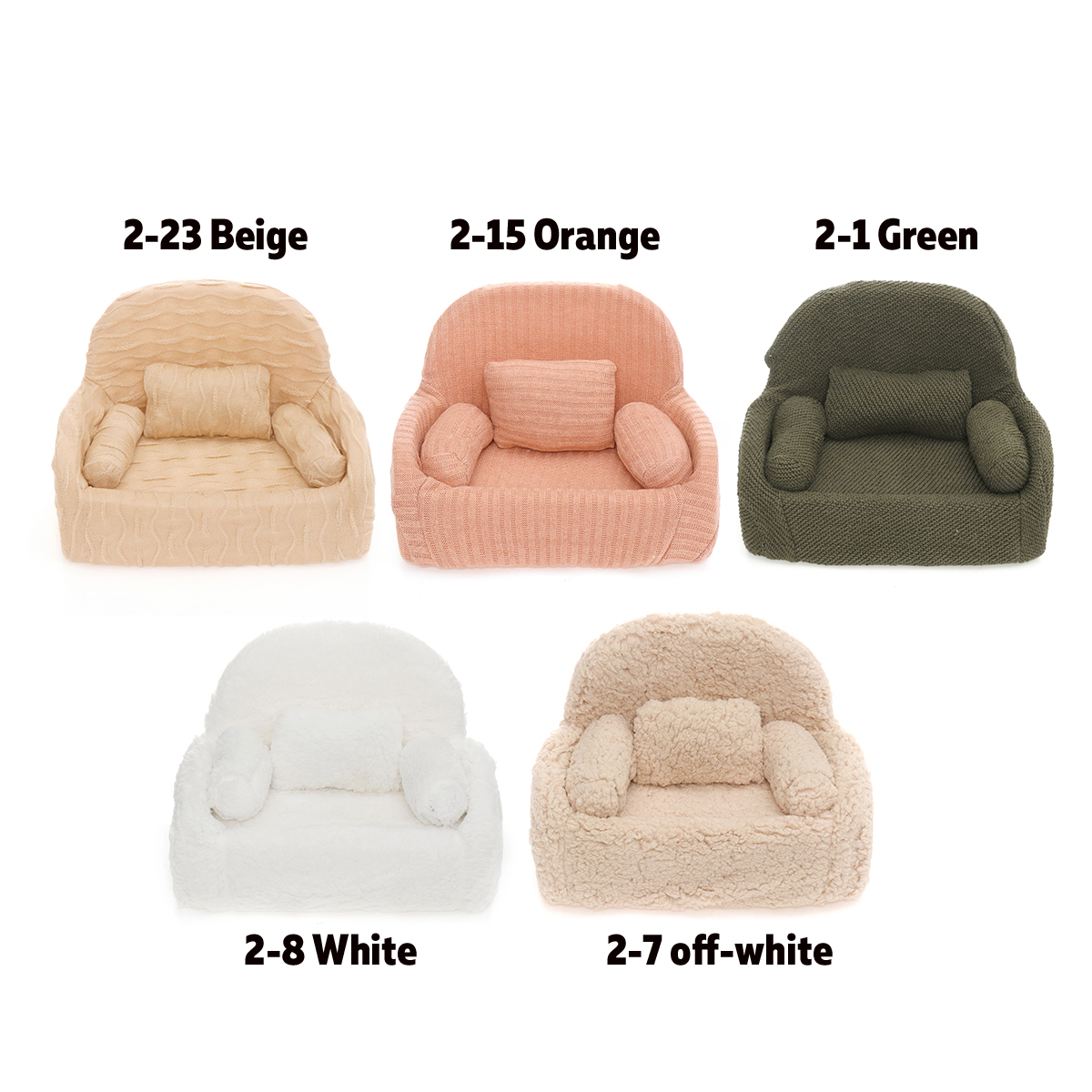 4 in1 Newborn Baby Boy Girl Photography Sofa Chair Soft Bolster Baby Seat Cushion