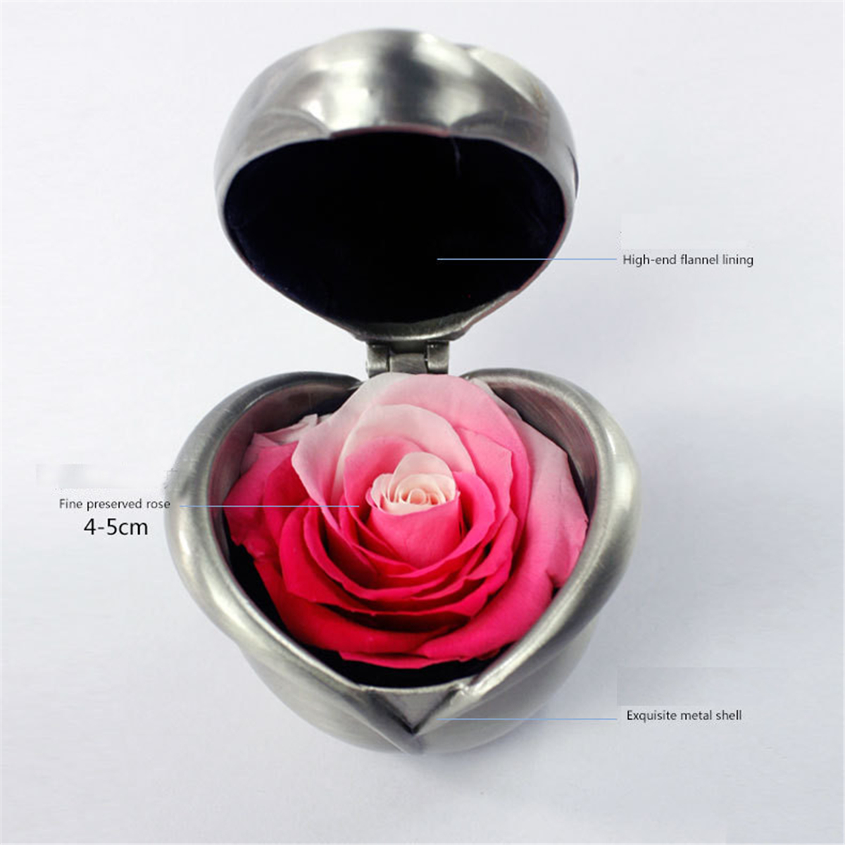 Handmade Preserved Fresh Flower Immortal Rose in Box Valentine's Day Decorations Lady Gifts 