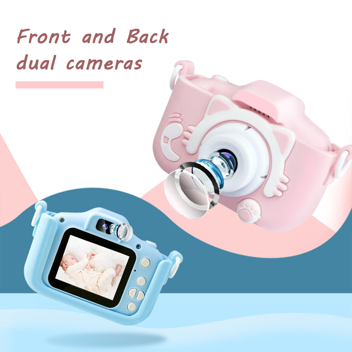 8/13 Mega Pixels Children Mini Digital Camera 2.0'' LCD/1080P HD Kids Toys Camcorder Gift