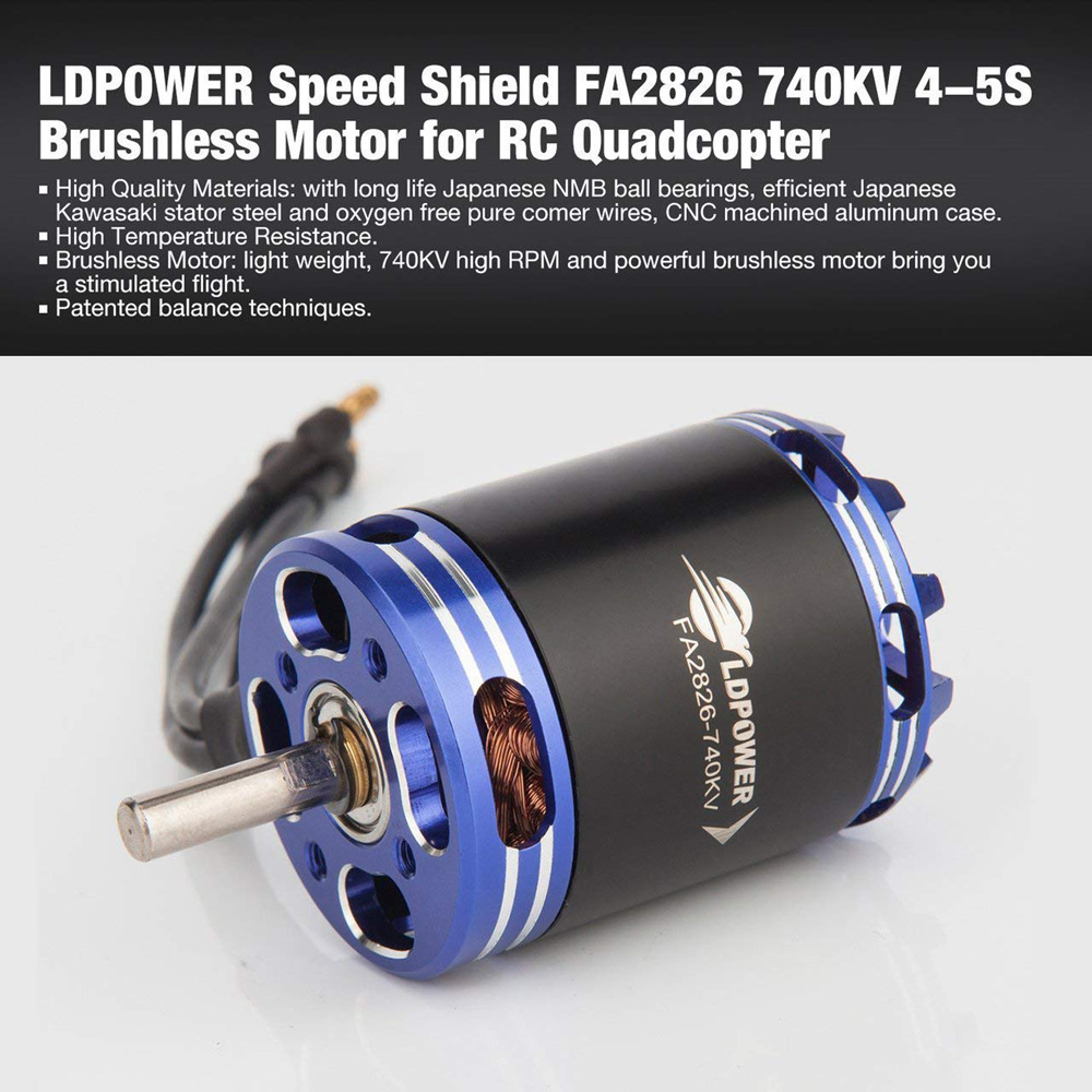 LD POWER FA2826 2826 KV740 740KV 4-5S RC Brushless Motor for RC Quadcopter Drone Airplane Glider Fixed Wing FPV Gimbal - Photo: 3