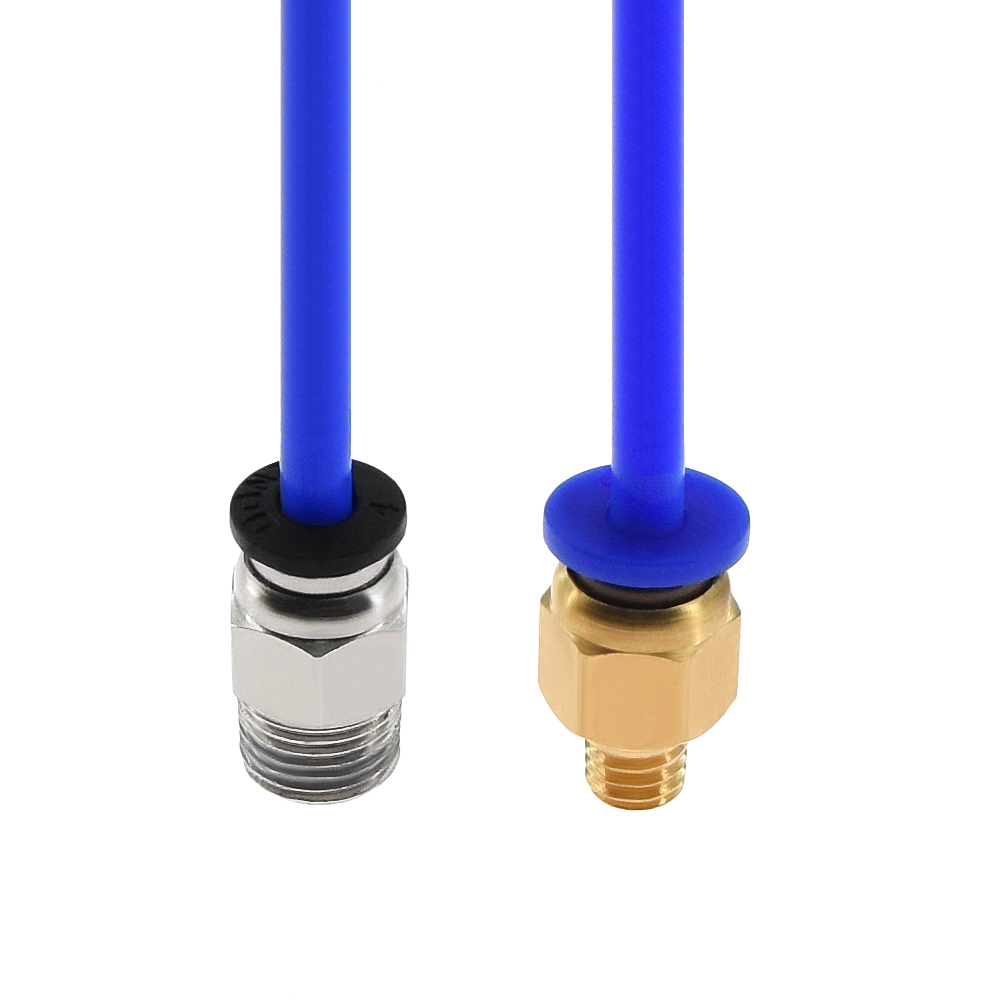 TWO TREES® 3PCS 1Meters Blue PTFE Tube + 3 PC4-M6 Pneumatic Connector + 3 PC4-M10 Connectors for 3D Printer 1.75mm Filament