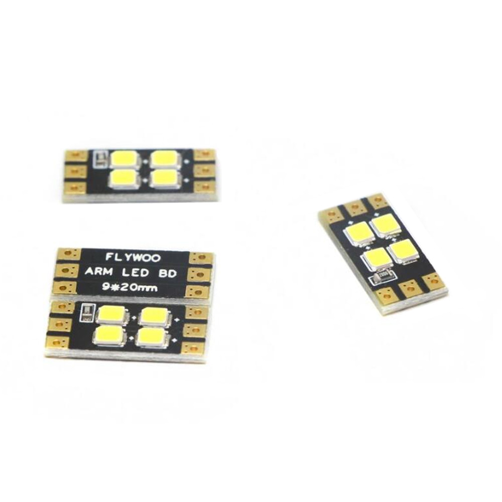 4 PCS FLYWOO Frame Arm LED Board Light 2/4 Bits 9x15/20/25mm Support 2-6S for RC Drone FPV Racing - Photo: 3