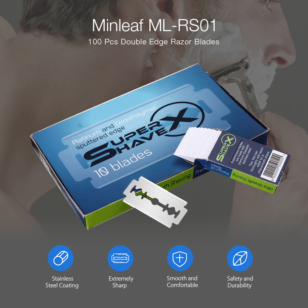Minleaf ML-RS01 Stainless Double Edge Razor Blades Smooth & Comfort