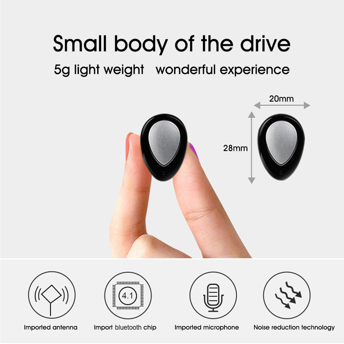 TWS-K2 Wireless bluetooth Headphone Mini Portable Stereo Earphone Earbuds with Mic with Charging Box