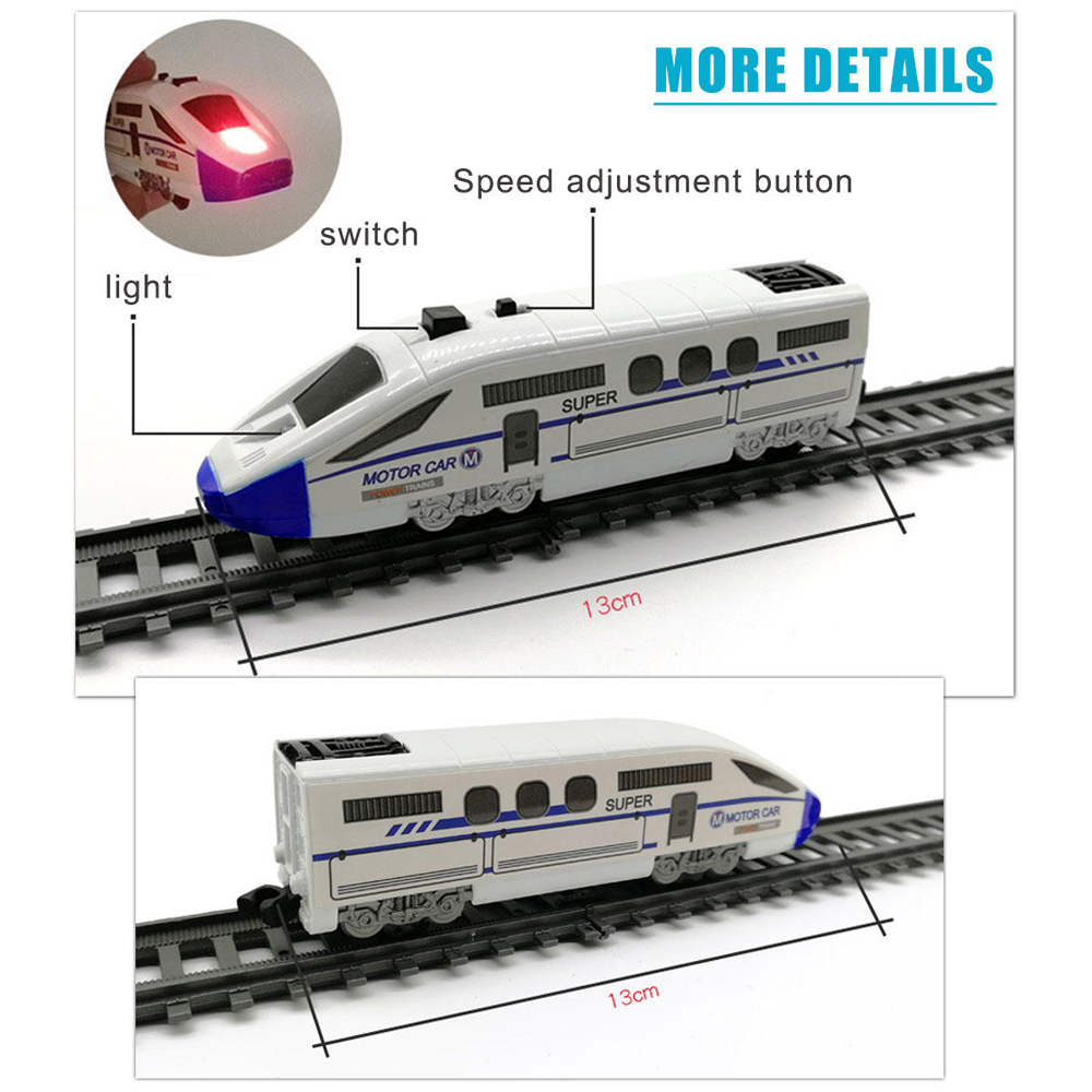 Electric Powerful Assembly Train Track Toys with Light for Kids Gift - Photo: 8